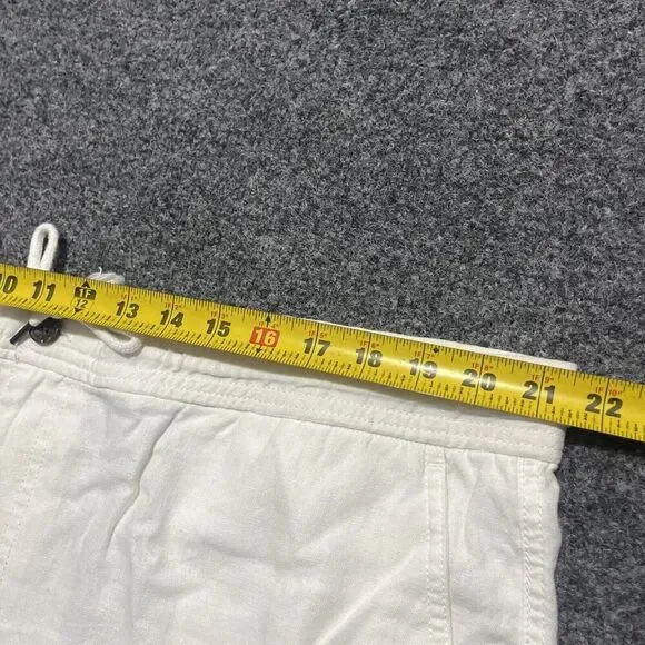 CUBAVERA Shorts Mens Size Extra Large White Linen Drawstring Cargo Pocket - Picture 9 of 14